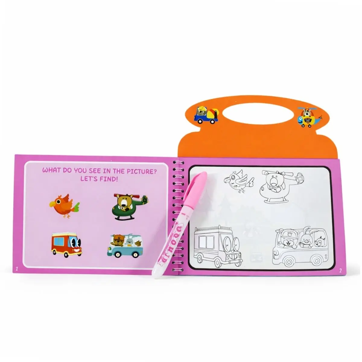 Magic Water Coloring Book – Reusable Mess-Free Learning Book for Kids (3+) - Image 2