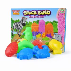 Space sand play set with mouldable sand and animal moulds for kids in Sri Lanka
