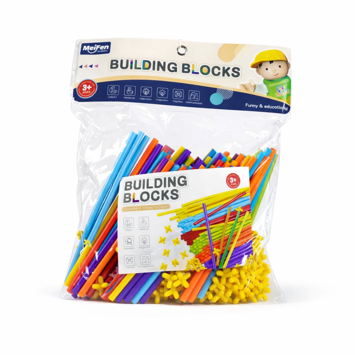 Super Bamboo Sticks Building Blocks for Kids | Creative Construction Toy (Ages 3 - 8) - Image 3