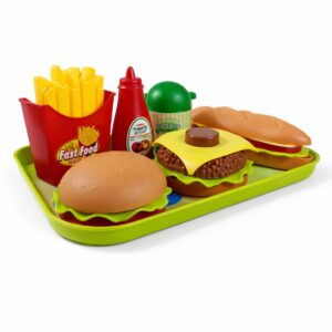 Kids kitchen food toys set with French fries and hamburgers for pretend play in Sri Lanka