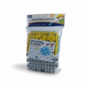 A 250-piece educational building block construction toy set featuring colorful plates, plastic screws, and a wrench tool in a clear package.