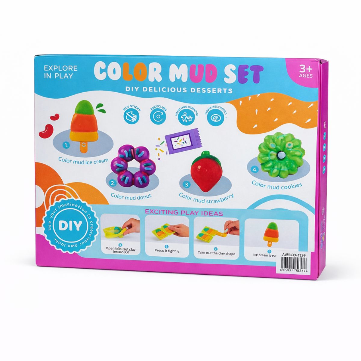 DIY Dessert Modeling Clay Set with Molds for Kids - Image 3
