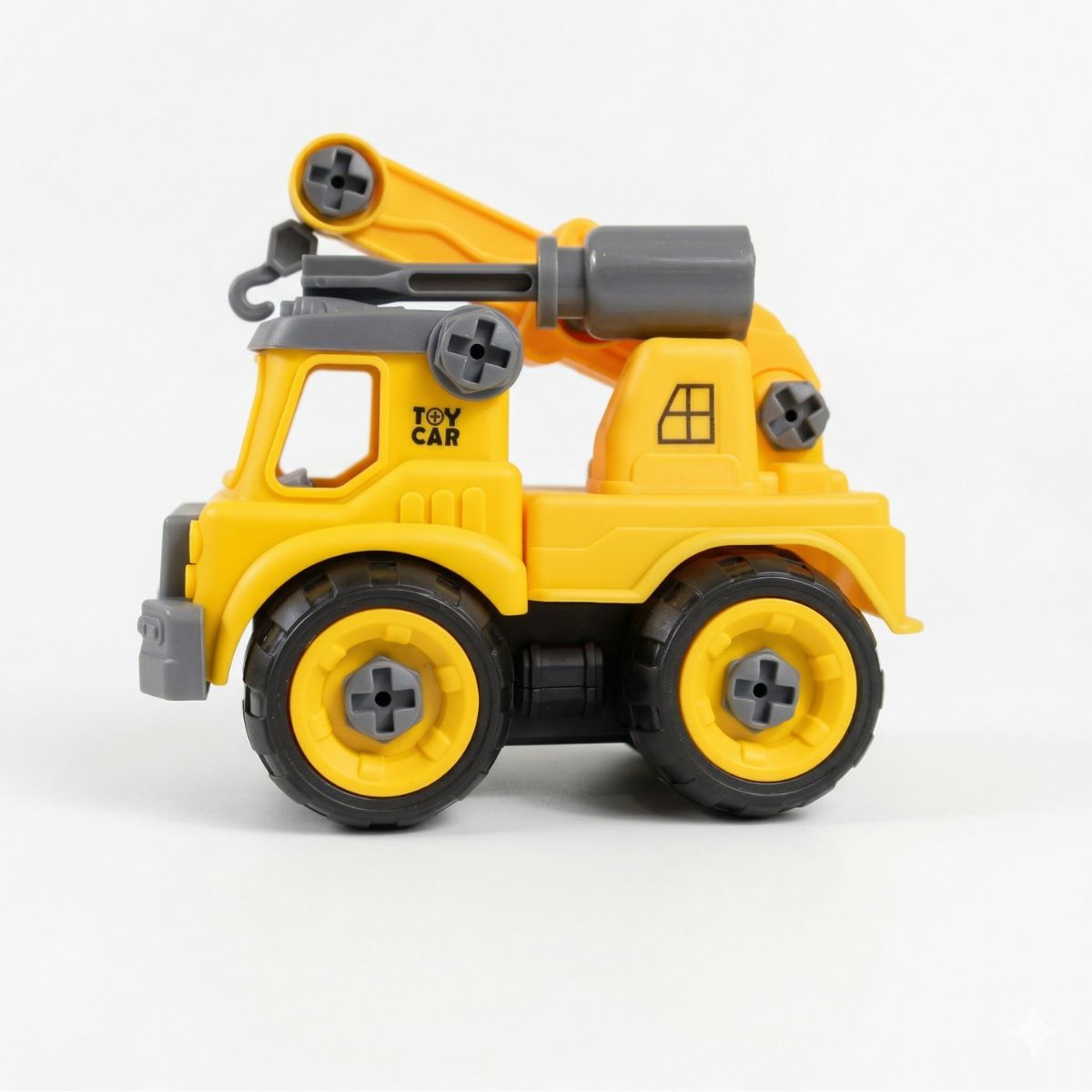 DIY Take-Apart Construction Crane Truck Toy with Screwdriver - Image 2