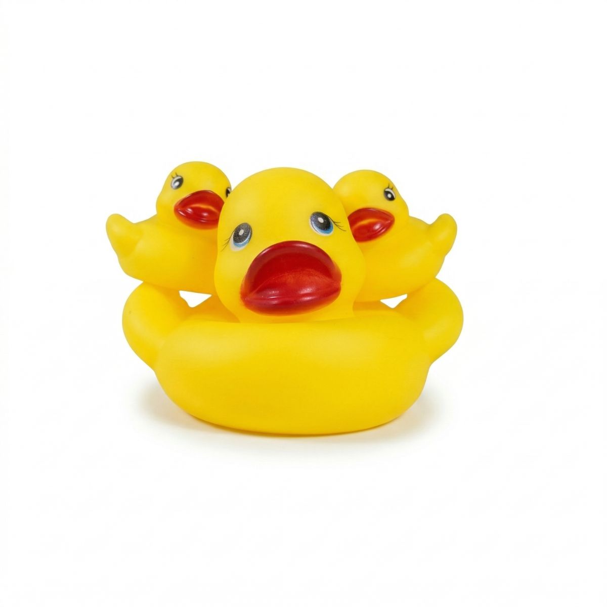 Classic Yellow Rubber Duck Family Bath Toy Set - Image 2